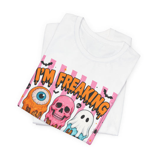 I'm Freaking Melting ice cream skull ghost T-Shirt | spooky summer graphic tee
