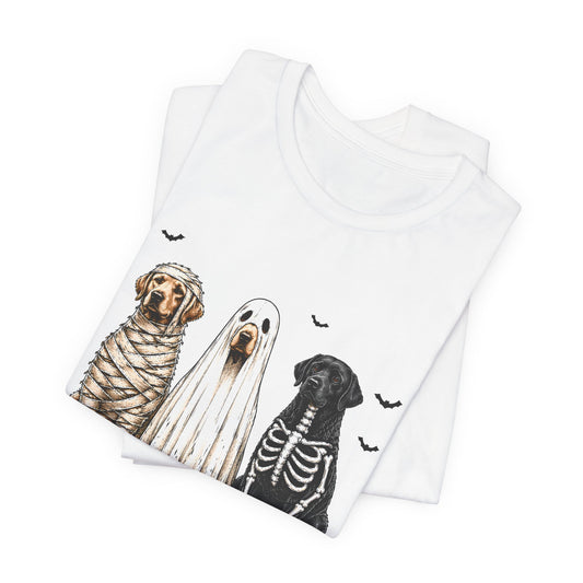 Dogs in Halloween Costumes Tee | Ghost, Mummy, Skeleton Dog Shirt