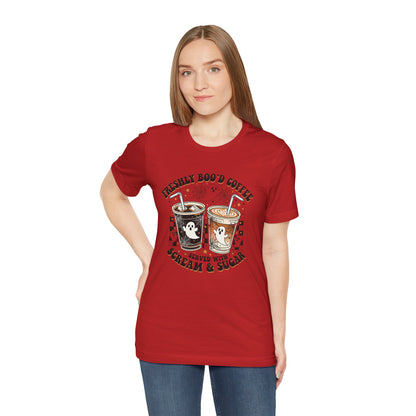 Freshly Boo'd Coffee T-Shirt | Halloween ghost iced coffee design