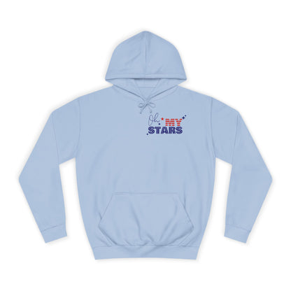 Butterfly Flag Hoodie — American Stars & Floral Back Graphic