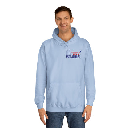 Butterfly Flag Hoodie — American Stars & Floral Back Graphic