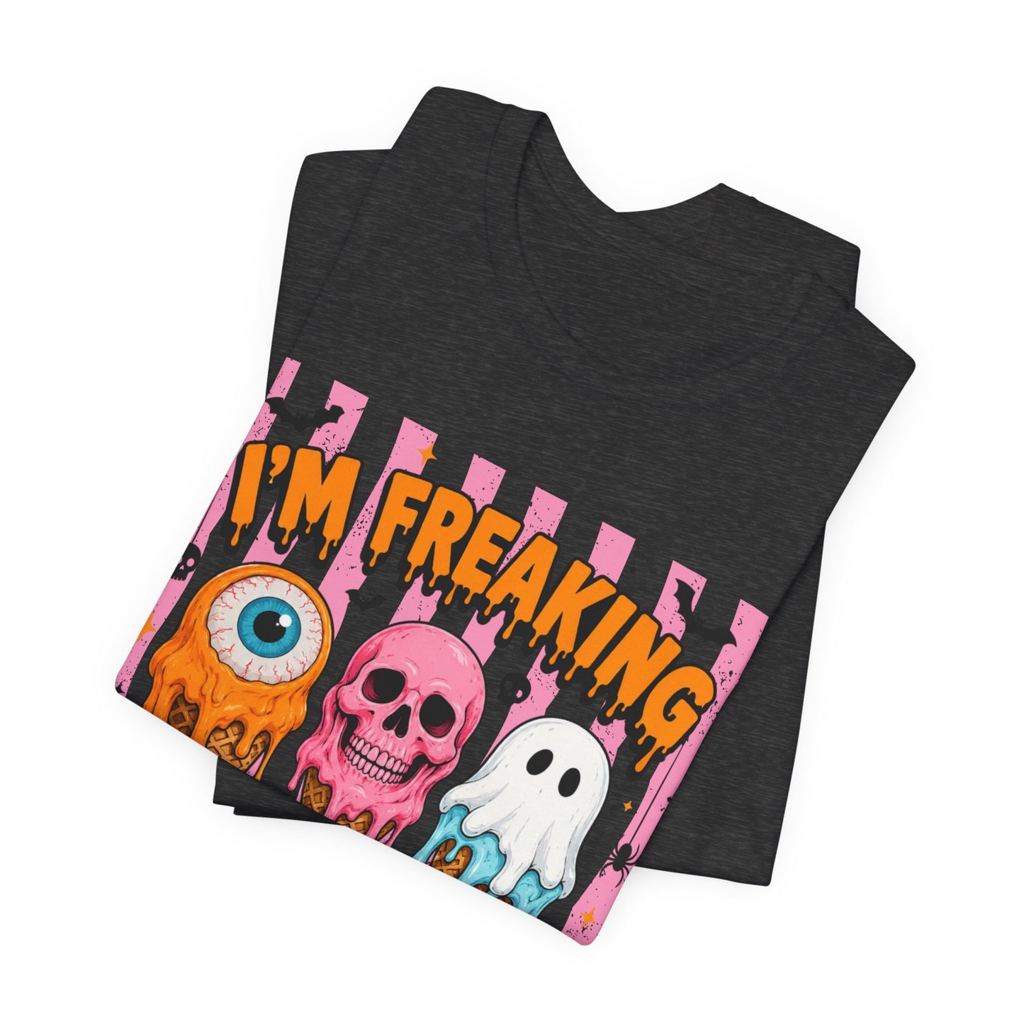 I'm Freaking Melting ice cream skull ghost T-Shirt | spooky summer graphic tee