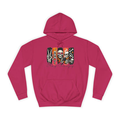 Stay Creepy Hoodie — Retro Halloween Skeleton Graphic Hoodie