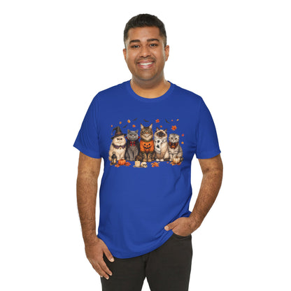 Cats in Halloween Costumes T-Shirt | Cute Pumpkin Kitty Design