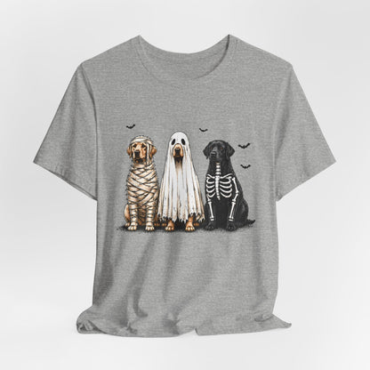 Dogs in Halloween Costumes Tee | Ghost, Mummy, Skeleton Dog Shirt