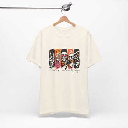 Stay Creepy Skull Quartet Tee | Halloween Skeleton Graphic