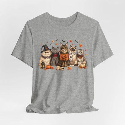 Cats in Halloween Costumes T-Shirt | Cute Pumpkin Kitty Design