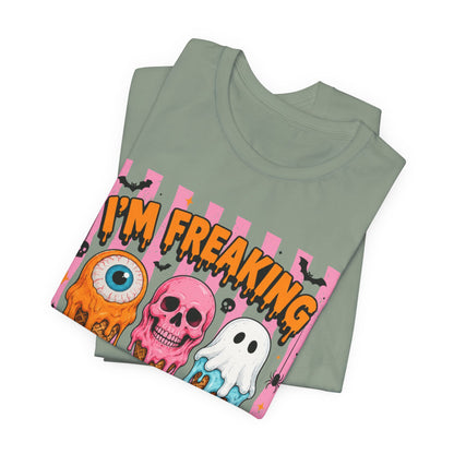I'm Freaking Melting ice cream skull ghost T-Shirt | spooky summer graphic tee