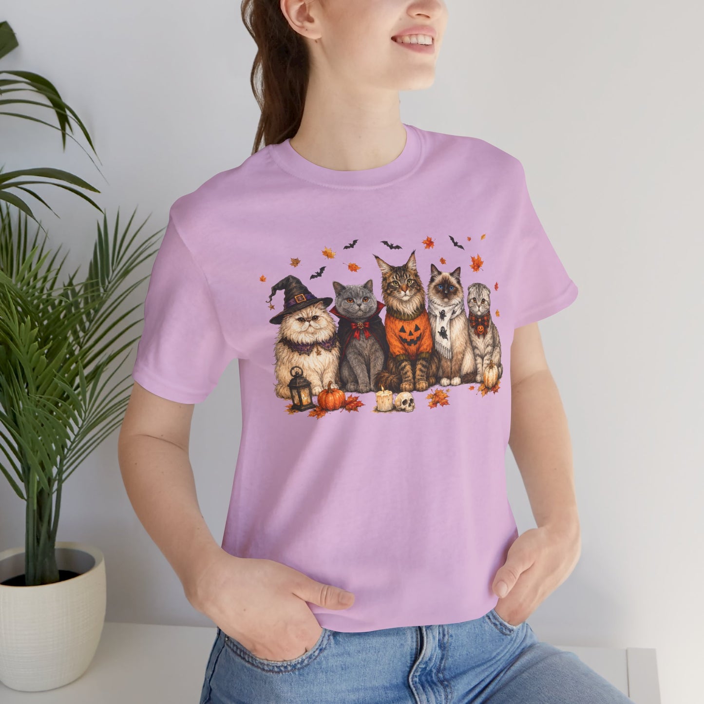 Cats in Halloween Costumes T-Shirt | Cute Pumpkin Kitty Design