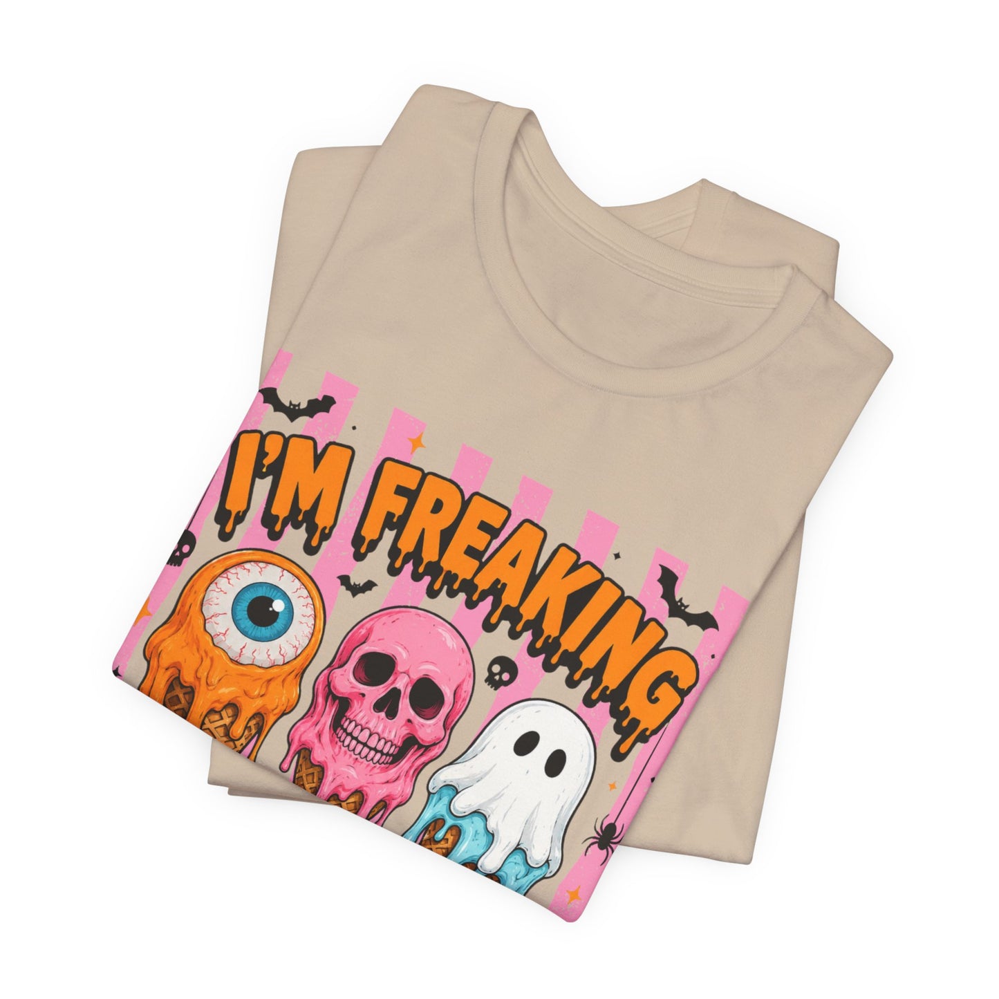 I'm Freaking Melting ice cream skull ghost T-Shirt | spooky summer graphic tee