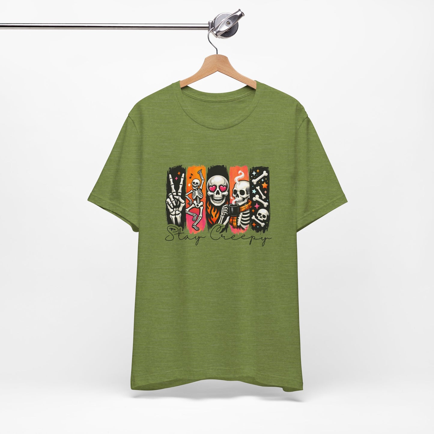 Stay Creepy Skull Quartet Tee | Halloween Skeleton Graphic