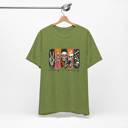 Stay Creepy Skull Quartet Tee | Halloween Skeleton Graphic
