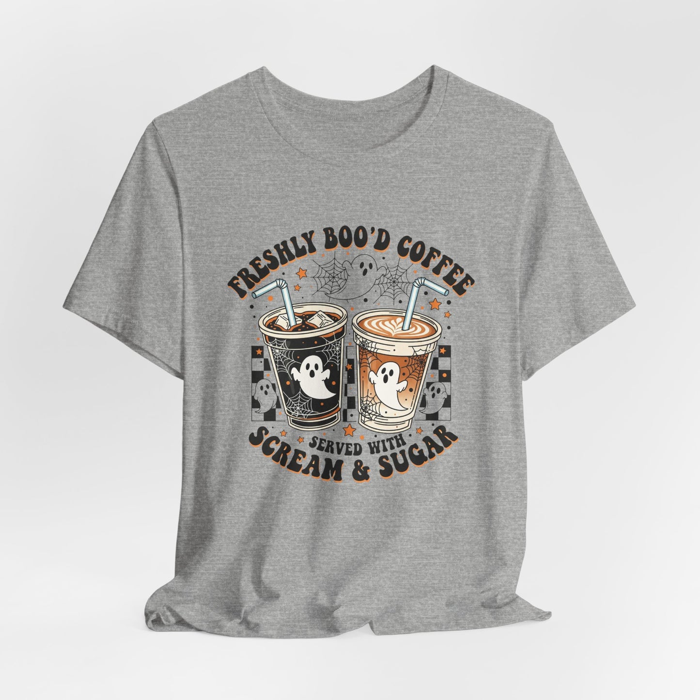 Freshly Boo'd Coffee T-Shirt | Halloween ghost iced coffee design