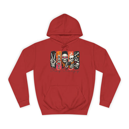 Stay Creepy Hoodie — Retro Halloween Skeleton Graphic Hoodie