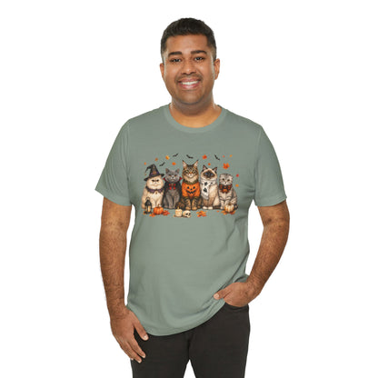 Cats in Halloween Costumes T-Shirt | Cute Pumpkin Kitty Design