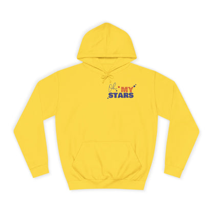 Butterfly Flag Hoodie — American Stars & Floral Back Graphic