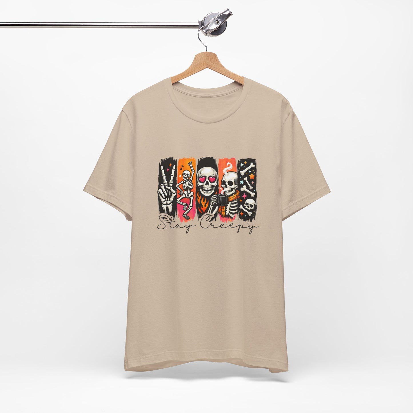 Stay Creepy Skull Quartet Tee | Halloween Skeleton Graphic