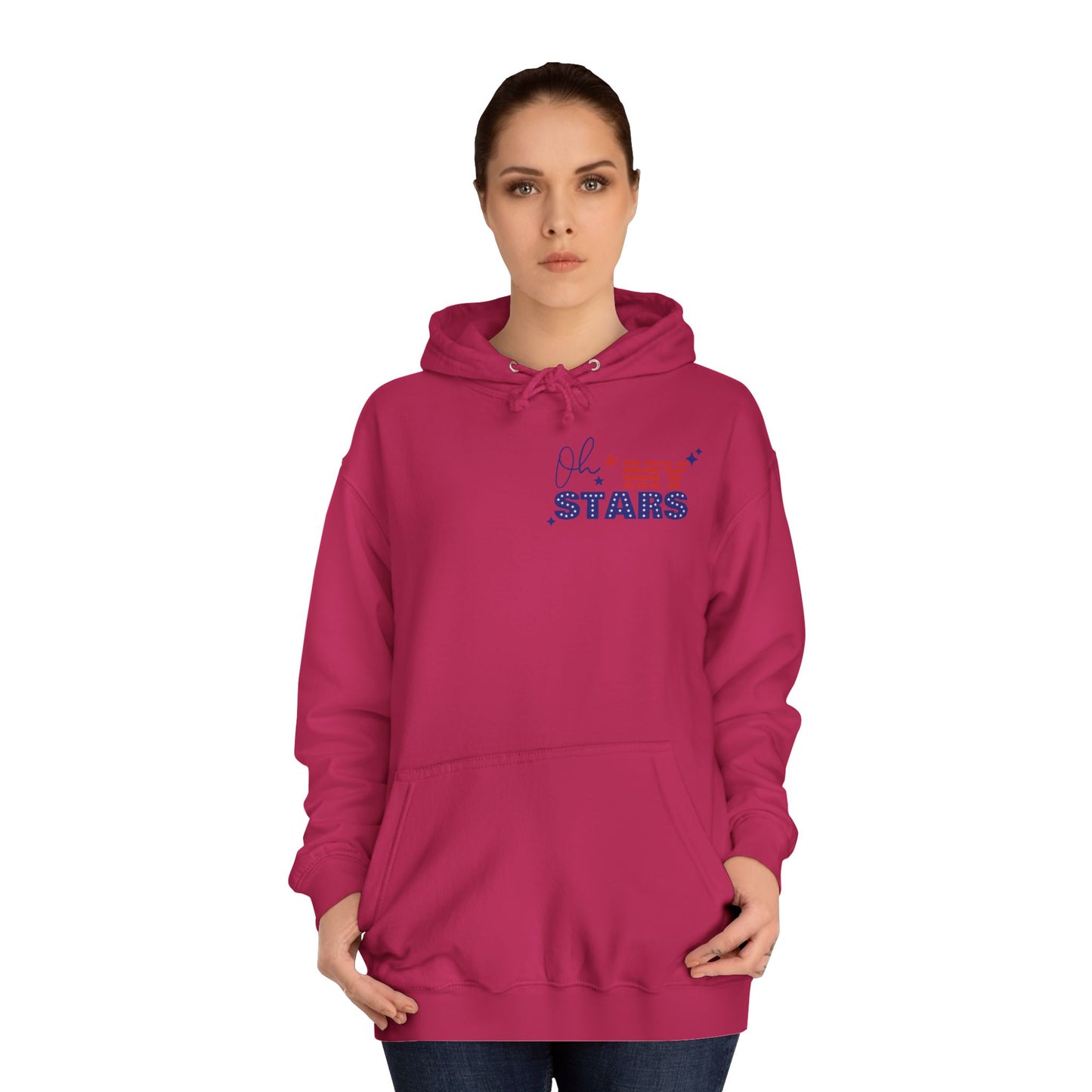 Butterfly Flag Hoodie — American Stars & Floral Back Graphic