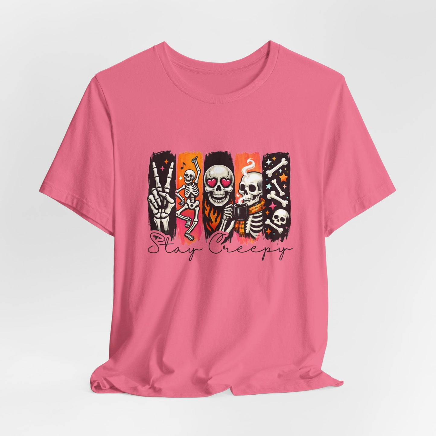Stay Creepy Skull Quartet Tee | Halloween Skeleton Graphic