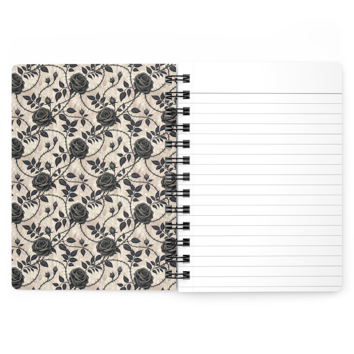 Raven Tree Pattern Spiral Journal | Gothic Crow Illustration, Lined Notebook