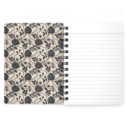 Raven Tree Pattern Spiral Journal | Gothic Crow Illustration, Lined Notebook