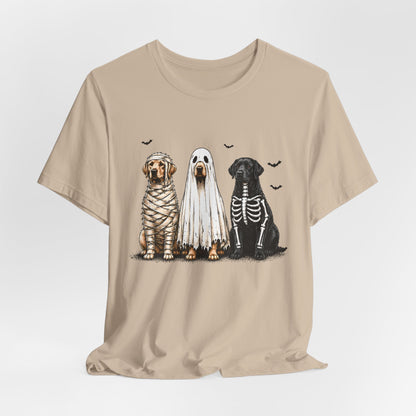 Dogs in Halloween Costumes Tee | Ghost, Mummy, Skeleton Dog Shirt
