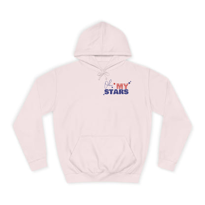 Butterfly Flag Hoodie — American Stars & Floral Back Graphic