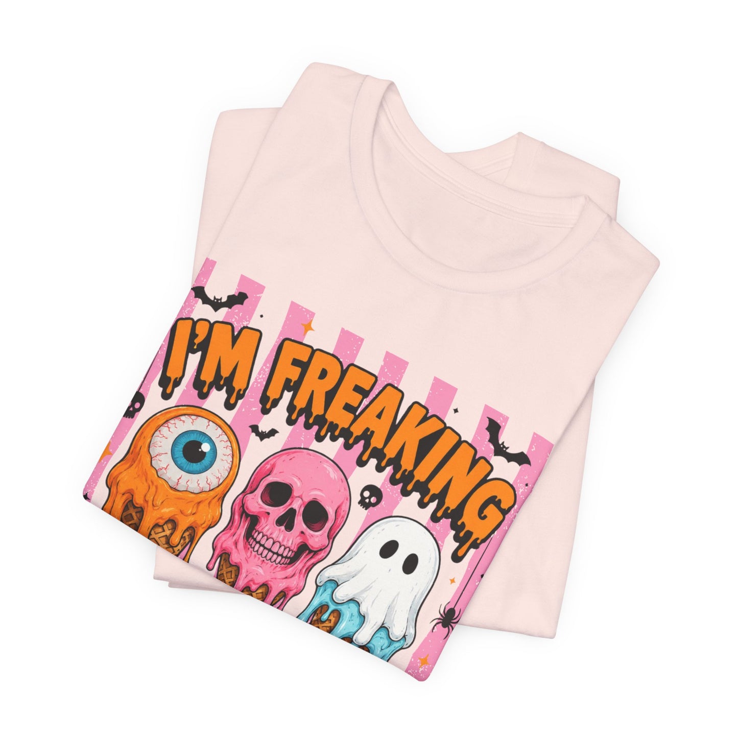 I'm Freaking Melting ice cream skull ghost T-Shirt | spooky summer graphic tee