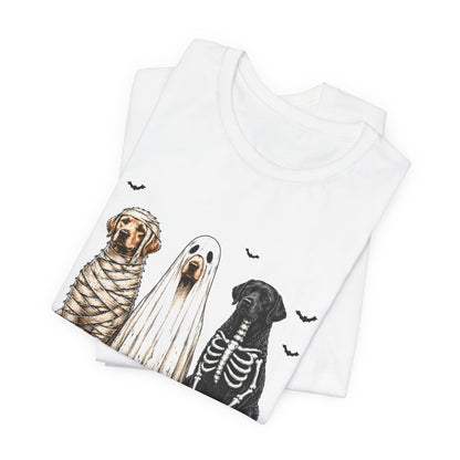 Dogs in Halloween Costumes Tee | Ghost, Mummy, Skeleton Dog Shirt