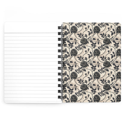 Raven Tree Pattern Spiral Journal | Gothic Crow Illustration, Lined Notebook