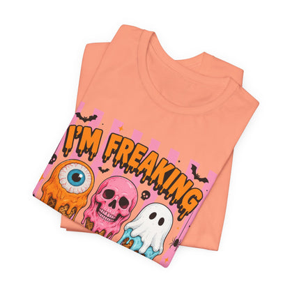 I'm Freaking Melting ice cream skull ghost T-Shirt | spooky summer graphic tee