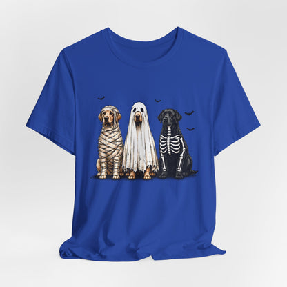 Dogs in Halloween Costumes Tee | Ghost, Mummy, Skeleton Dog Shirt