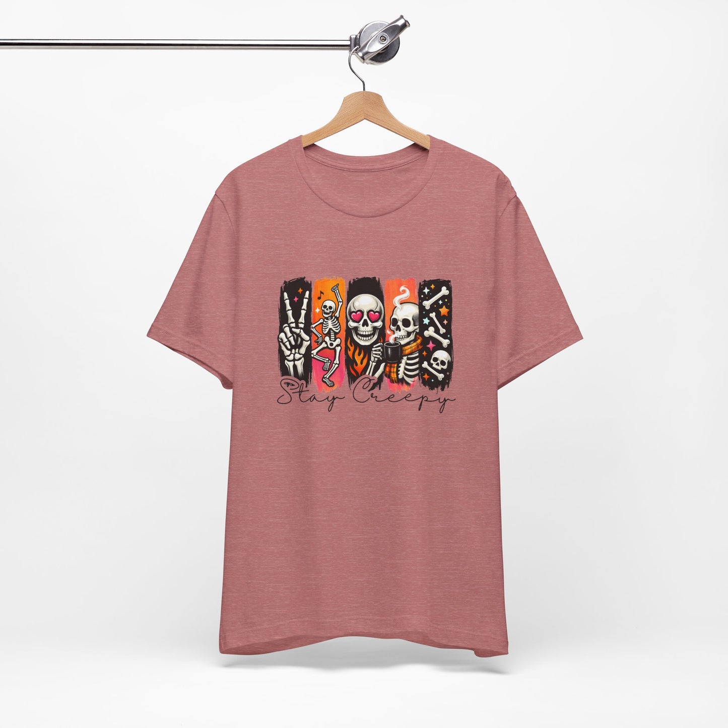 Stay Creepy Skull Quartet Tee | Halloween Skeleton Graphic
