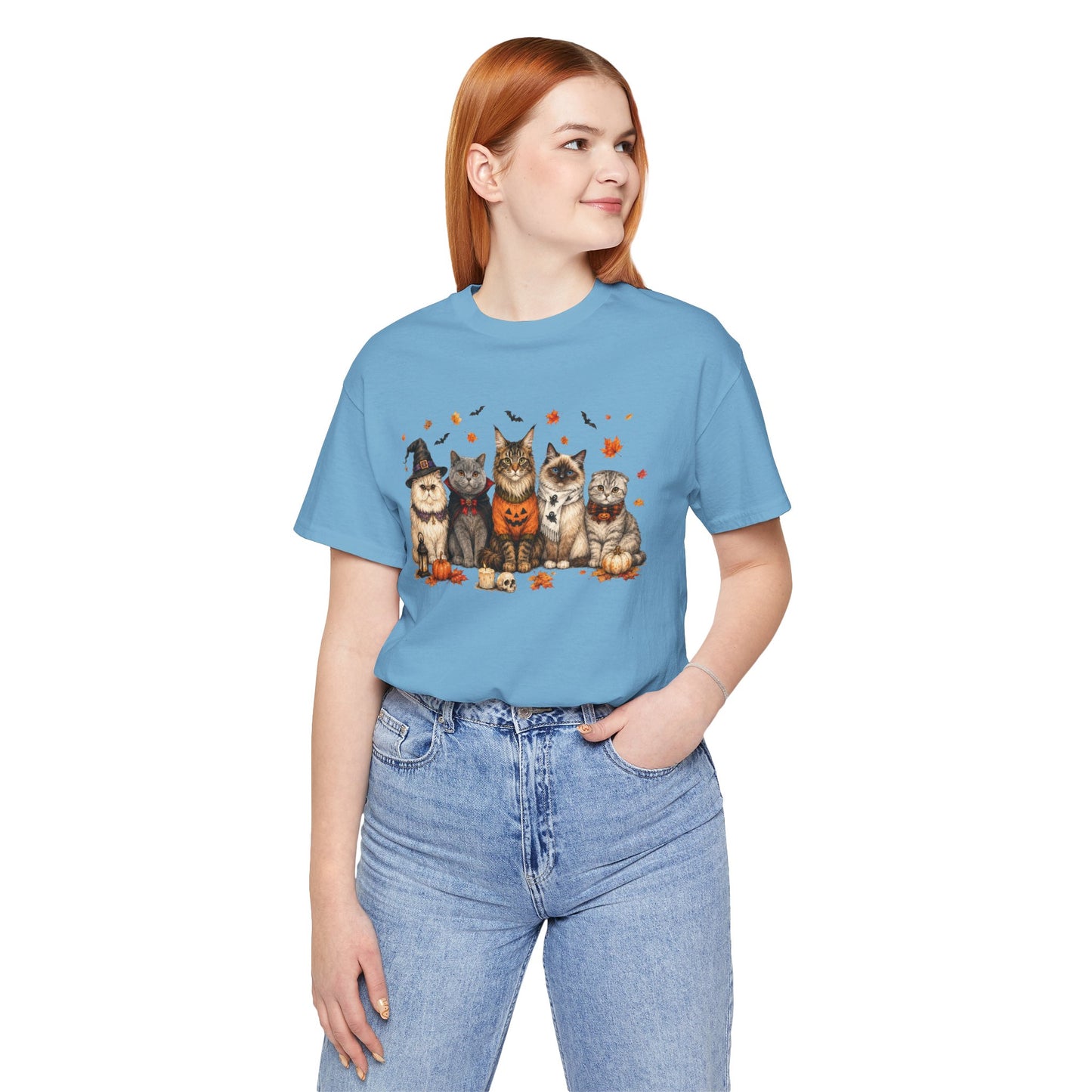 Cats in Halloween Costumes T-Shirt | Cute Pumpkin Kitty Design