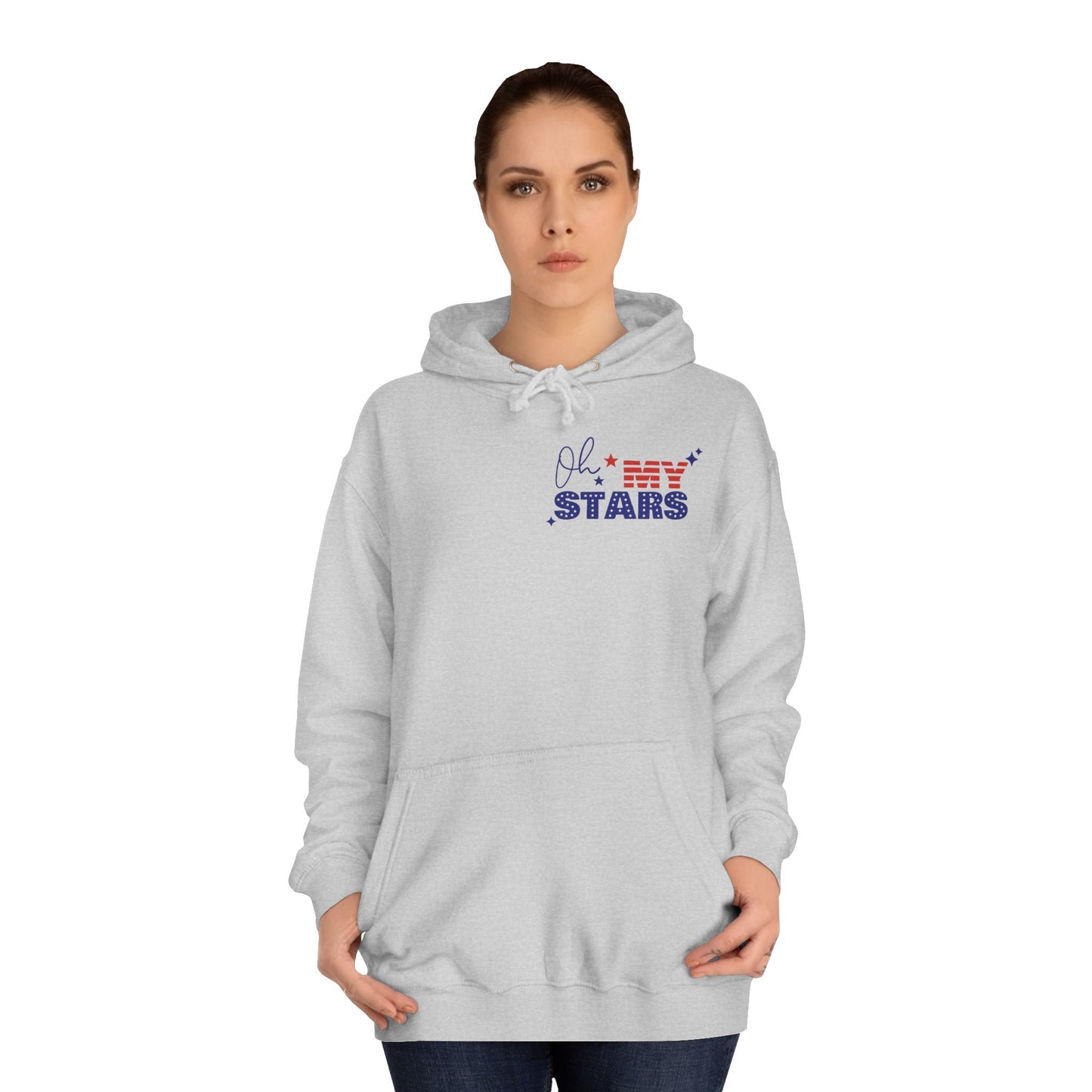 Butterfly Flag Hoodie — American Stars & Floral Back Graphic