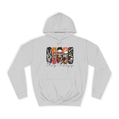 Stay Creepy Hoodie — Retro Halloween Skeleton Graphic Hoodie