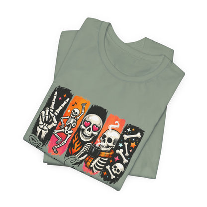 Stay Creepy Skull Quartet Tee | Halloween Skeleton Graphic
