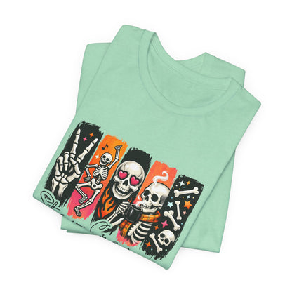 Stay Creepy Skull Quartet Tee | Halloween Skeleton Graphic
