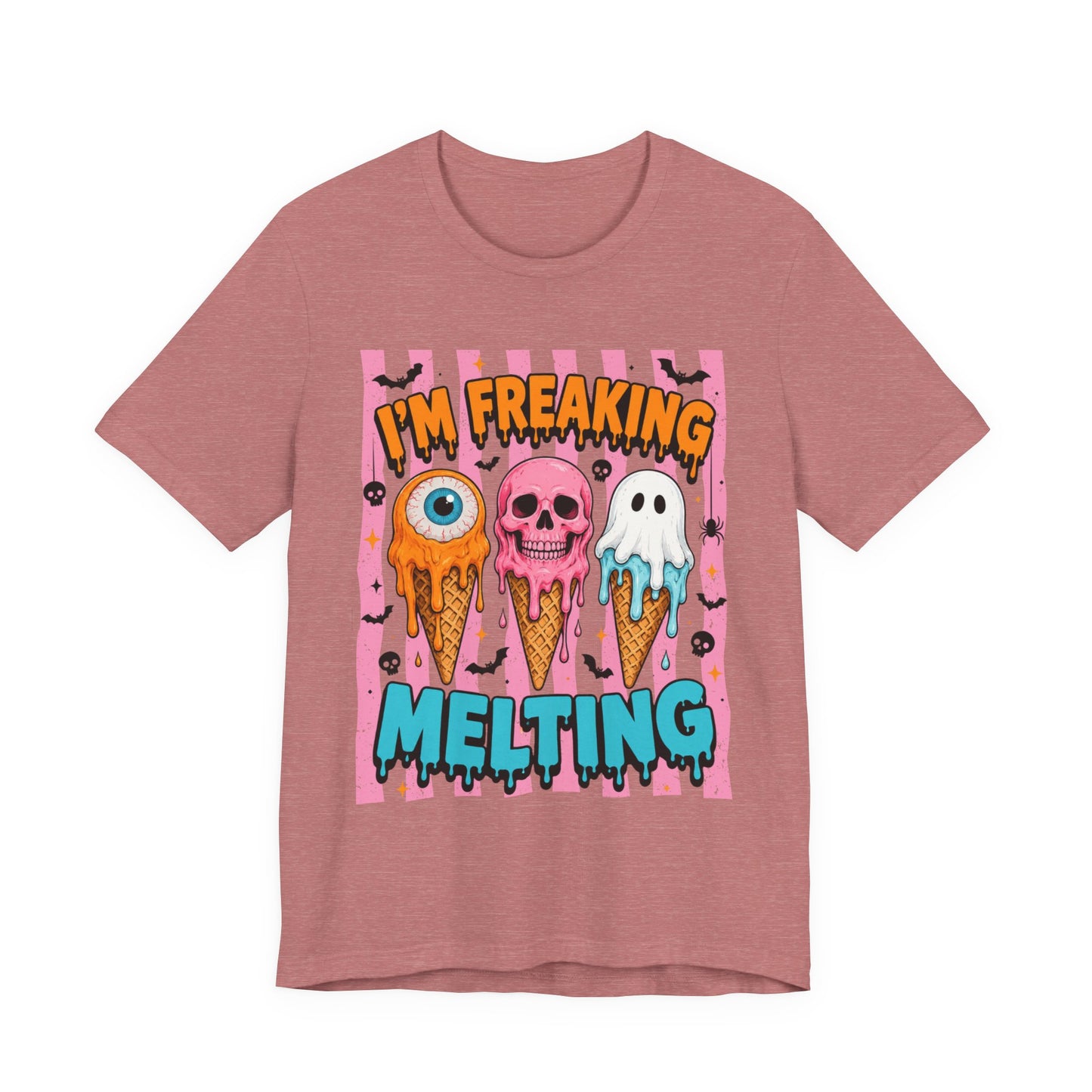 I'm Freaking Melting ice cream skull ghost T-Shirt | spooky summer graphic tee