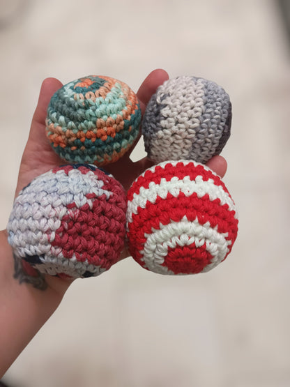 Handmade Crochet Foot Bag – Juggling Ball & Fidget Toy